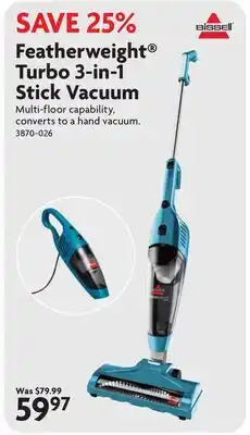 Home Hardware Featherweight Turbo 3-in-1 Stick Vacuum offer
