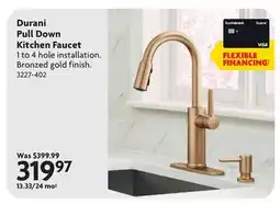 Home Hardware Durani Pull Down Kitchen Faucet offer
