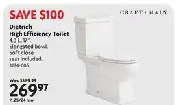 Home Hardware Dietrich High Efficiency Toilet offer