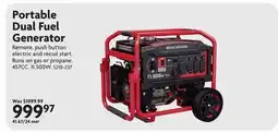 Home Hardware Portable Dual Fuel Generator offer