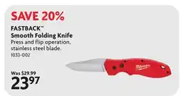 Home Hardware FASTBACK Smooth Folding Knife offer