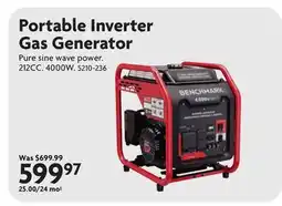 Home Hardware Portable Inverter Gas Generator offer