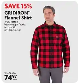 Home Hardware GRIDIRON Flannel Shirt offer