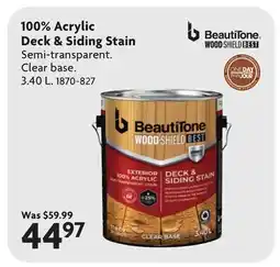 Home Hardware 100% Acrylic Deck & Siding Stain offer