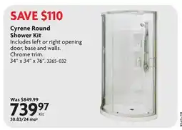 Home Hardware Cyrene Round Shower Kit offer