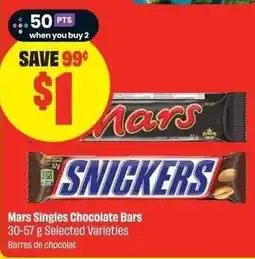 Chalo FreshCo Mars Singles Chocolate Bars offer