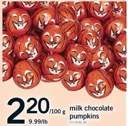 Fortinos MILK CHOCOLATE PUMPKINS offer
