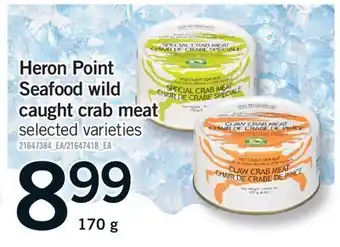 Fortinos HERON POINT SEAFOOD WILD CAUGHT CRAB MEAT offer