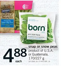 Fortinos SNAP OR SNOW PEAS, 170/227 G offer