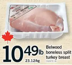 Fortinos BELWOOD BONELESS SPLIT TURKEY BREAST offer