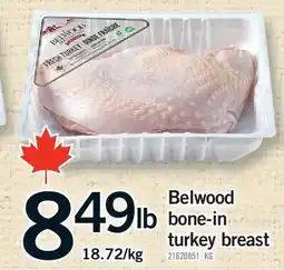 Fortinos BELWOOD BONE-IN TURKEY BREAST offer