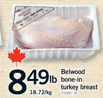 Fortinos BELWOOD BONE-IN TURKEY BREAST offer
