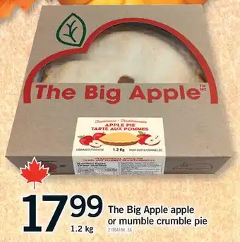 Fortinos THE BIG APPLE APPLE OR MUMBLE CRUMBLE PIE offer