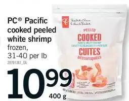 Fortinos PC PACIFIC COOKED PEELED WHITE SHRIMP offer