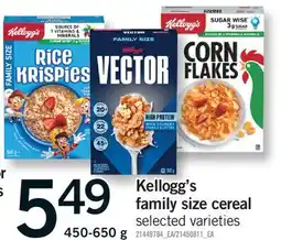 Fortinos KELLOGG'S FAMILY SIZE CEREAL offer