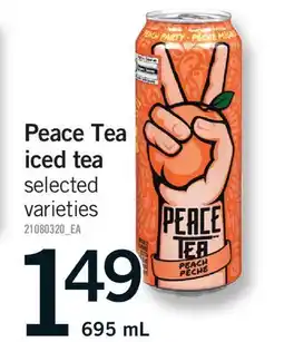 Fortinos PEACE TEA ICED TEA offer
