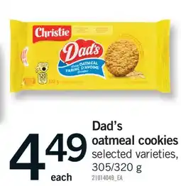 Fortinos DAD'S OATMEAL COOKIES, , 305/320 G offer