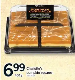 Fortinos CHARLOTTE'S PUMPKIN SQUARES offer