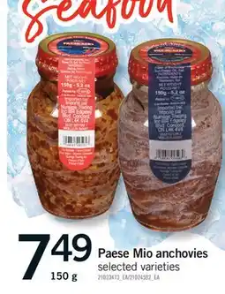 Fortinos PAESE MIO ANCHOVIES offer