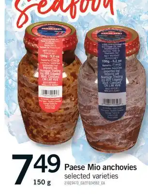 Fortinos PAESE MIO ANCHOVIES offer
