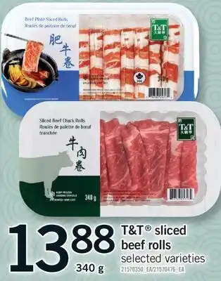 Fortinos T&T SLICED BEEF ROLLS offer
