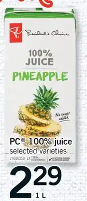 Fortinos PC 100% JUICE offer