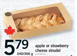 Fortinos APPLE OR STRAWBERRY CHEESE STRUDEL, 340/366 G offer