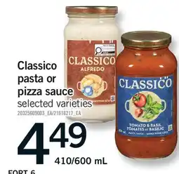 Fortinos CLASSICO PASTA OR PIZZA SAUCE, 410/600 ML offer