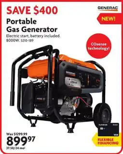 Home Hardware Portable Gas Generator offer