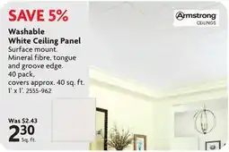 Home Hardware Washable White Ceiling Panel offer