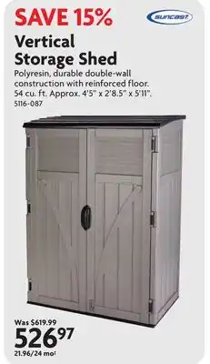 Home Hardware Vertical Storage Shed offer