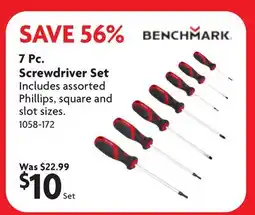 Home Hardware BENCHMARK Screwdriver Set offer