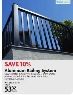 Home Hardware Aluminum Railing System offer