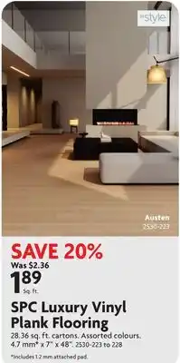 Home Hardware SPC Luxury Vinyl Plank Flooring offer