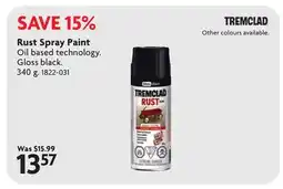 Home Hardware TREMCLAD Rust Spray Paint offer