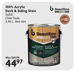 Home Hardware 100% Acrylic Deck & Siding Stain offer