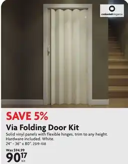 Home Hardware Via Folding Door Kit offer