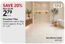 Home Hardware Porcelain Tiles offer