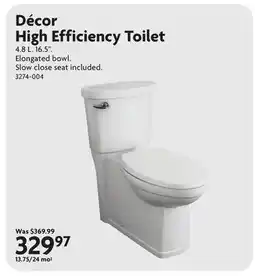 Home Hardware High Efficiency Toilet offer