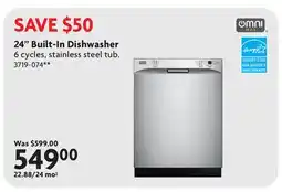 Home Hardware 24 Built-In Dishwasher offer