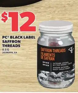 Loblaws PC BLACK LABEL SAFFRON THREADS offer