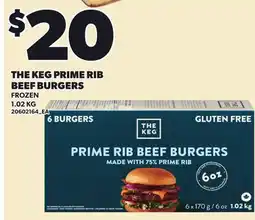 Loblaws THE KEG PRIME RIB BEEF BURGERS offer