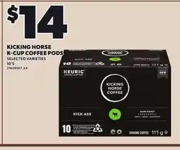 Loblaws KICKING HORSE K-CUP COFFEE PODS, 10'S offer