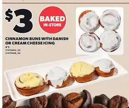 Loblaws CINNAMON BUNS WITH DANISH OR CREAM CHEESE ICING, 4'S offer