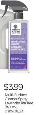 Loblaws MULTI-SURFACE CLEANER SPRAY LAVENDER TEA TREE offer