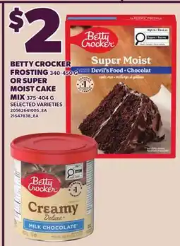 Loblaws BETTY CROCKER FROSTING OR SUPER MOIST CAKE MIX offer