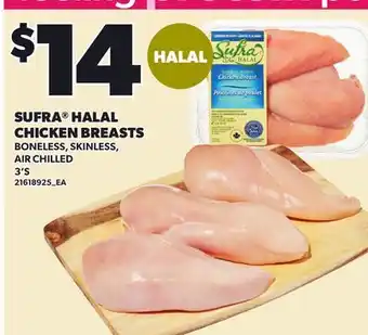 Loblaws SUFRA HALAL CHICKEN BREASTS, 3'S offer