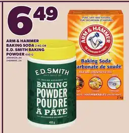 Loblaws ARM & HAMMER BAKING SODA, 2 KG OR E.D. SMITH BAKING POWDER, 450 G offer