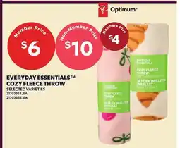 Loblaws EVERYDAY ESSENTIALS COZY FLEECE THROW offer