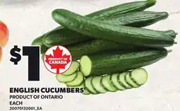 Loblaws ENGLISH CUCUMBERS offer